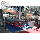 I.H.M. Internationale Handwerksmesse München Auf der Sonderausstellung "Berufe rund ums Auto" wurde ein Mercedes Schnittmodell auf einer CELETTE Sevenne Richtbank gezeigt.  
