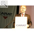 CARAT Leistungsmesse 2009 Carat-Geschftsfhrer Thomas Vollmar ging im Rahmen der Pressekonferenz anllich der 9. CARAT Leistungsmesse auf die aktuelle Marksituation und die Tendenzen der CARAT-Gruppe ein.  