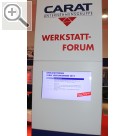 CARAT Leistungsmesse 2013 Im Werkstattforum fanden Fachvorträge und die Pressekonferenz der CARAT statt.  