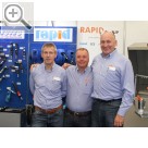 Wessels + Müller Werkstattmesse 2014 FMO Reiner Brauß, Michael Mutz und Michael Blocksdof (v.l.n.r.) der RAPID Vertrieb.  