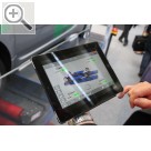 Automechanika Frankfurt 2014 Der MAHA Fahrprüfstand MFP 3000 - Anzeige und Bedienung über das Tablet. Maha 