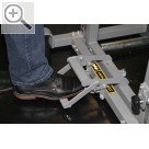 VmA Technika 2015 GAITHER Radlift auf der VmA Technika 2015 - die vorgespannten Gasdruckdämpfer werden einfach mit dem Fuß entriegelt.  