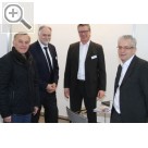 STAHLGRUBER Leistungsschau München 2016 Hans Nussbaum, NUSSBAUM, und Jürgen Spieker, Geschäftsführer s.tec Absaubtechnik zu Besuch am SLIFT Stand bei Gerd Heidemann und Gerhard Wolf (v.l.n.r.).  