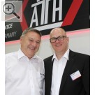 Impressionen von der Automechanika 2016. Analog und Digital auf der Automechanika 2016 - Hans Heinl, Geschäftsführer ATH-Heinl und Michael Hofmann Geschäftsführer cdmm GmbH. ATH Heinl 