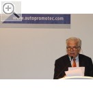 Autopromotec 2017 in Bologna. Mauro Severi, President des AICA, dem Italienischen Verband der Werkstattausrüster, anlässlich der Autopromotec Eröffnungskonferenz 2017 - We need Europe, the 3rd biggest single market in the world.  