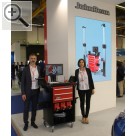 Autopromotec 2017 in Bologna. Serena Franchi und Fabrizio Valentini, Marketing Snap-on Equipment Europe, auf der Autopromotec 2017 in Bologna.  