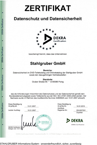 STAkis-DVD Zertifikat DEKRA